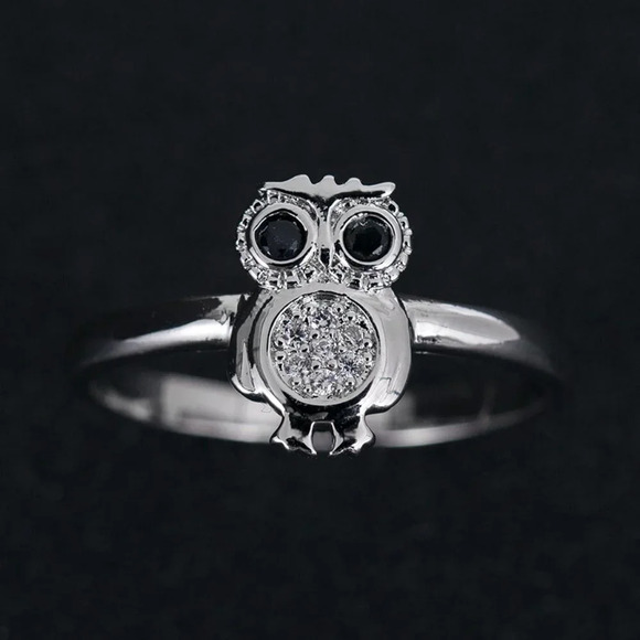 🎁 925 Silver Plated 3A CZ Cute Ring for Men Women, FB16FA1042 - Picture 6 of 6